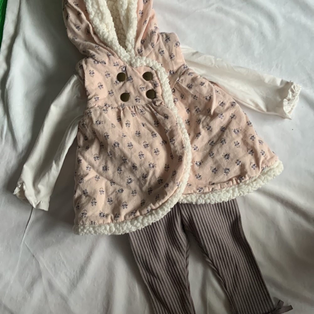 Cute baby girl vest outfit